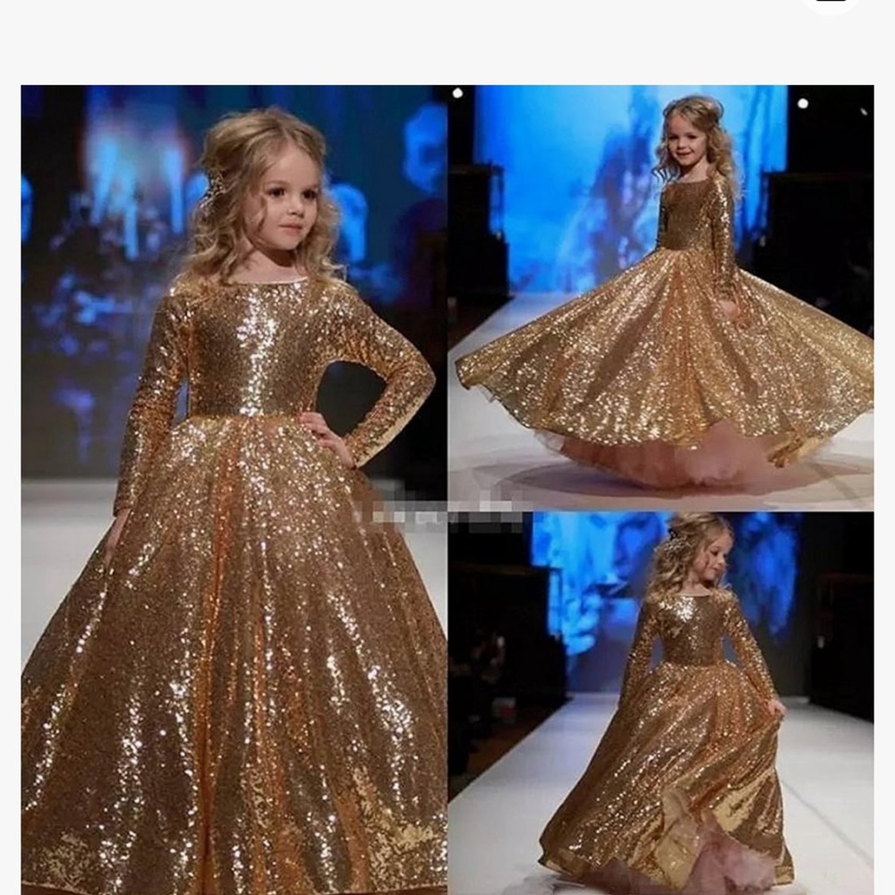 Gold sequined dress
